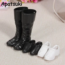 3pairs set Fashion Doll Accessories Doll Shoes Boots Sneakers For Prince Ken Doll For Barbie Boyfriend