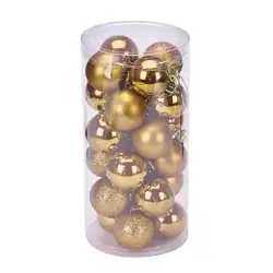 Lhbl 24 PC Рождество Популярные елка украшения мяч стильный (золото)
