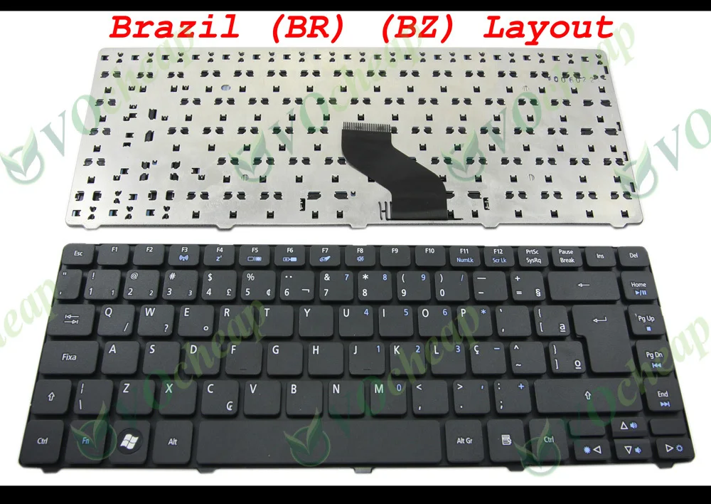 Новая клавиатура для ноутбука Acer Aspire 3810 3810T 4735 4735G 4735Z 4736 4736G 4736Z черная Бразильская