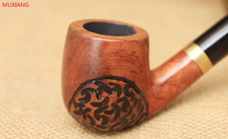 10 imported rosewood beautiful enchased long stem tobacco pipe with bent acrylic mouthpiece reading smoking pipe for cigarette weed smoking