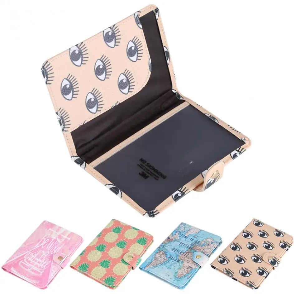 

Fashion Women Travel Leather Business Card Holder Protection Cover Case Wallet Passport Bag