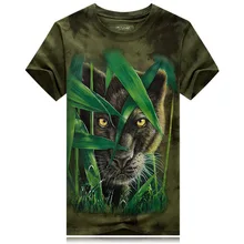 2016 New Leisure Youth Men’s T-shirt Summer Animal Lion Tiger Wolf 3d T Shirt men Tees Short Sleeved T-shirts o-neck wholesale