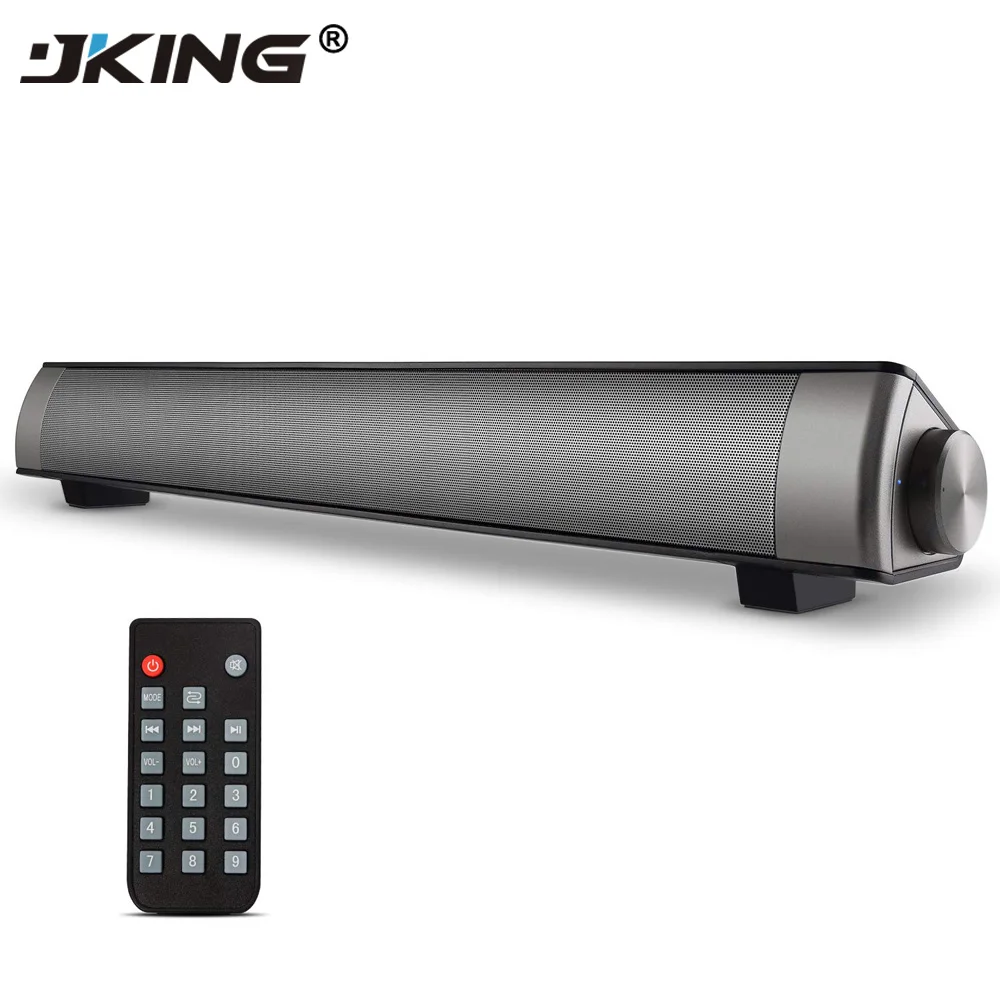 

JKING 10W Wireless Bleutooth Hifi Stereo Loudspeaker Sound Bar Aux 3.5mm USB Column For TV PC Speaker Home Theater Sound System