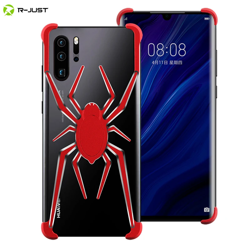 R-JUST для Huawei P30 Pro Spider алюминиевый сплав металлический бампер чехол Lite Nova 4e