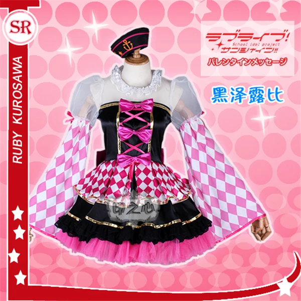

Anime Clothes Love Live Sunshine Aqours Cosplay Costumes CYaRon! Happy End Ruby Dress Full Sets O