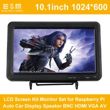 10.1 Inch 1024*600 1080P LCD Screen Kit Monitor Set for Raspberry Pi Auto Car Display Speaker BNC HDMI VGA AV