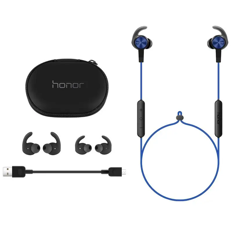 Официальный huawei Honor AM61 Спортивные Bluetooth 4,1 Наушники Беспроводные xSport наушники гарнитура Lite IPX5 водонепроницаемые - Цвет: Blue