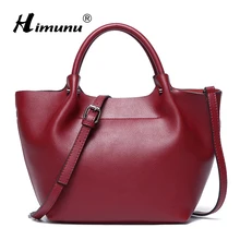 Популярные большая сумка Для женщин Пояса из натуральной кожи сумки модные однотонные Цвет воловьей кожи сумка большой Повседневное сумка женская Вместительные сумки Сумка