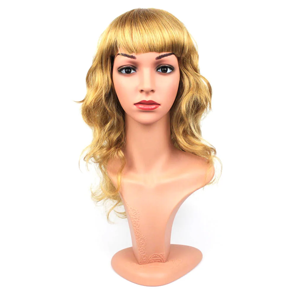 Realistic PE Female Mannequin Dummy Head With Hair For Hat & Sunglass