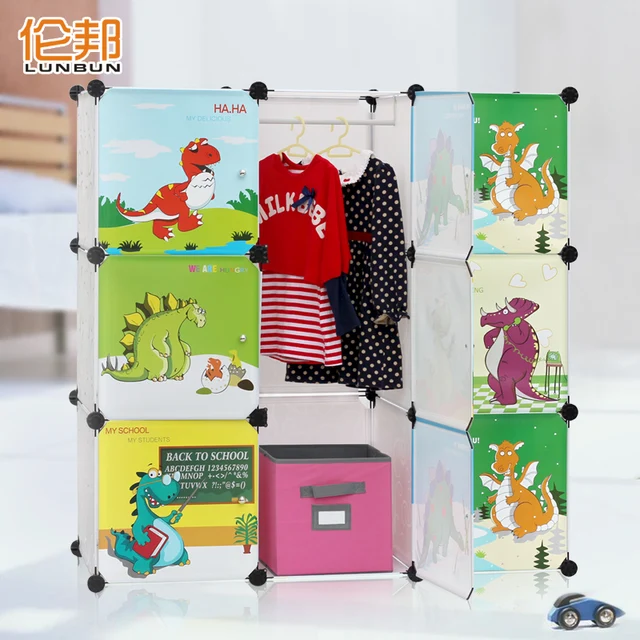 Simple child wardrobe folding baby toy clothes storage wardrobe