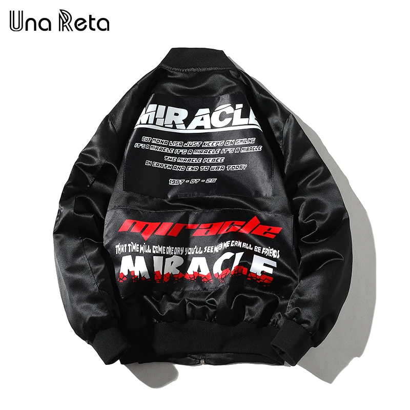 Una Reta Hip hop Jackets Men Streetwear spring New Fashion Casual Long sleeve Couple Jacket Coats Plus size Mens