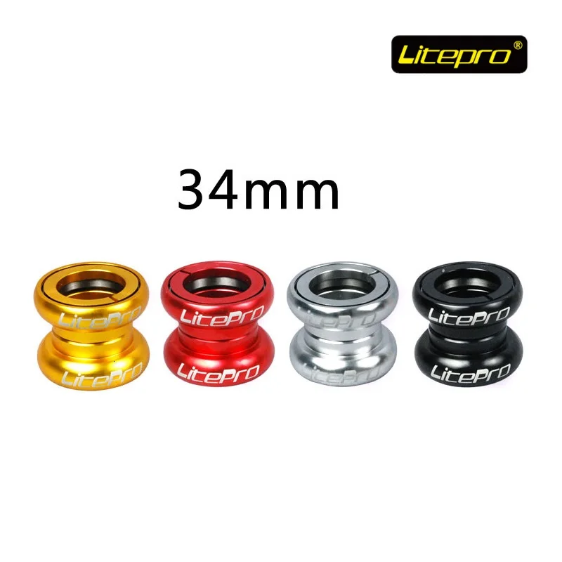 Litepro Headset H72 Extraposition 34mm Bearing Headset CNC Alloy Sealed Bearing Bike Refiting Silver Red Gold Gold Black