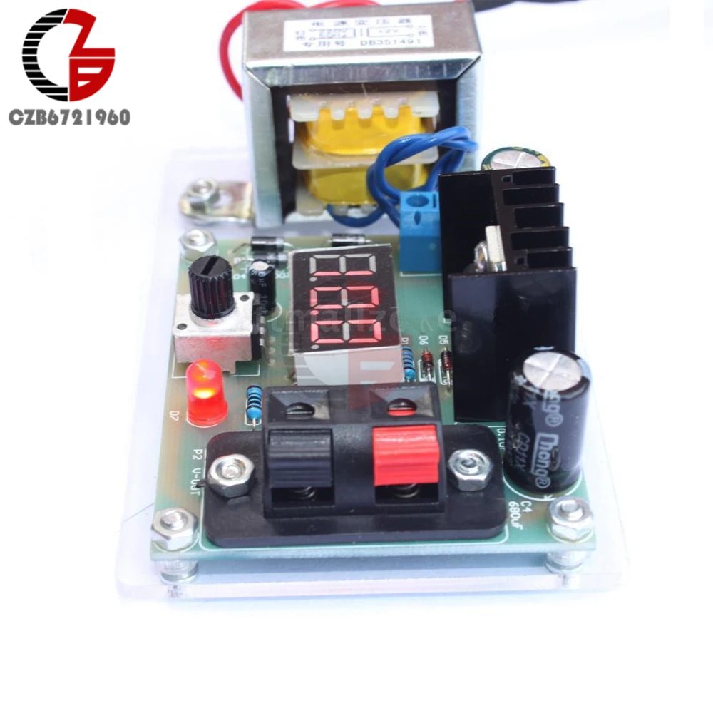 Continuously Adjustable Regulated DC Power Supply DIY Kit LM317 1.251