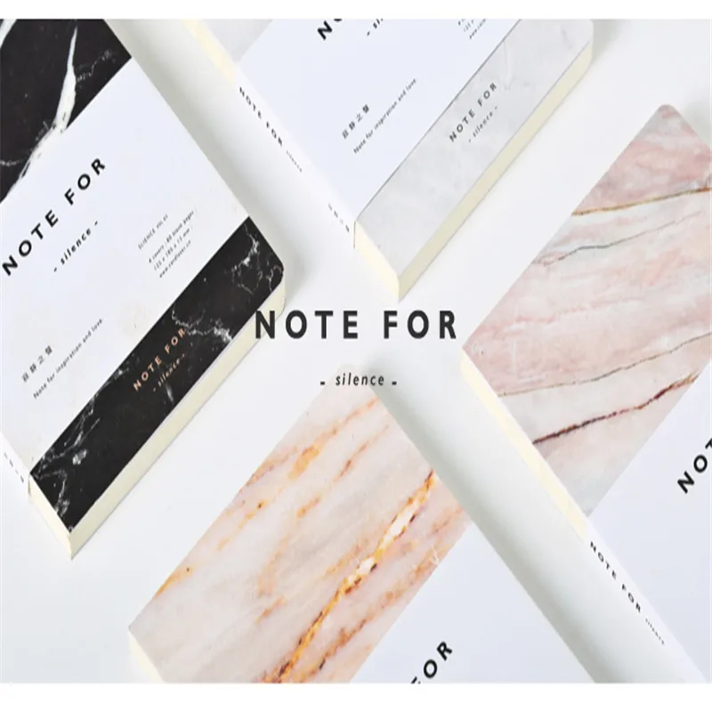 Note For Notebook Notepad Journal Art Skech Book Marble Cover Decor Decoration Blank Filler Paper Japanese School Supplies