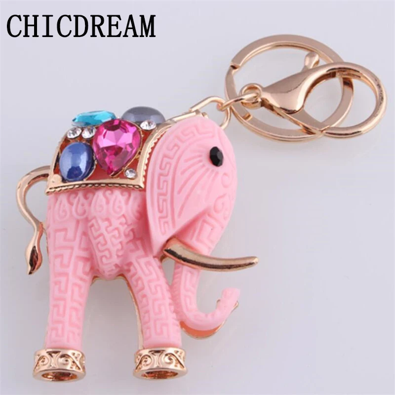 CHICDREAM Cute Elephant Luxury Keychain Key Chain & Key Ring Holder
