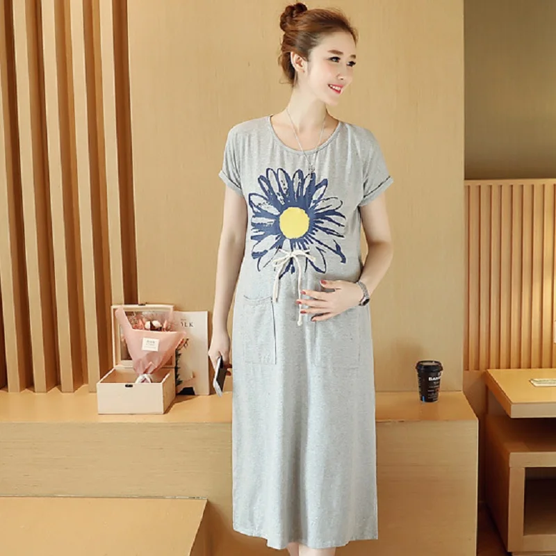 

New summer maternity clothing maternity dresses pregnancy women cotton dresses high quality dress maternity summer clothing 1614