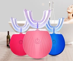 Electric Toothbrush Sonic Wave Wireless Rechargeable 360 Degree Auto Disinfection Silicon Toothbrush U Shape Timer Whitening Electric Toothbrush Sonic Wave Wireless Rechargeable 360 Degree Auto Disinfection Silicon Toothbrush U Shape Timer Whitening