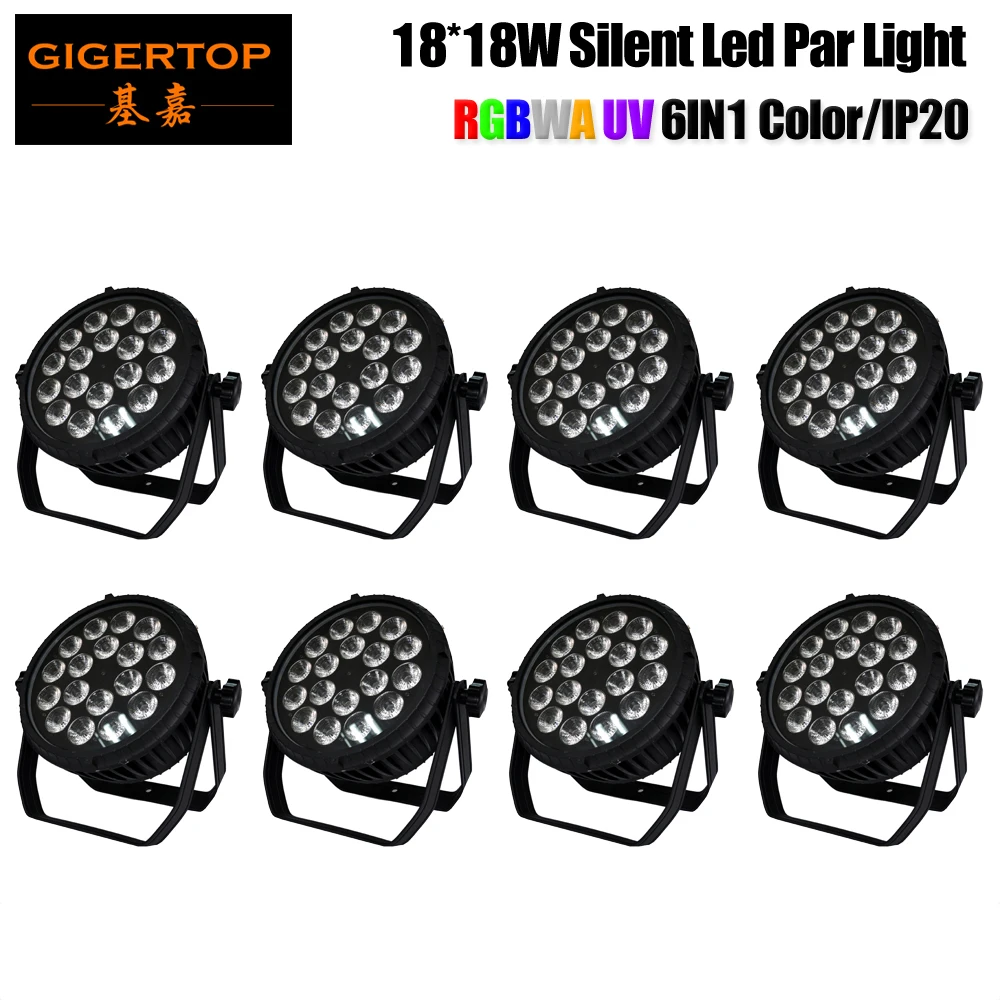 Высокое качество 8xlot TIPTOP Ультра-яркий 220 W светодиодный пятно DJ Par Банок 18x18 W диско DJ Паб Клуб бар этап гобо для продажи 110 V-240 V