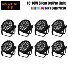 Высокое качество 8xlot TIPTOP Ультра-яркий 220 W светодиодный пятно DJ Par Банок 18x18 W диско DJ Паб Клуб бар этап гобо для продажи 110 V-240 V