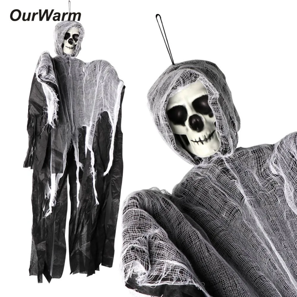 OurWarm 90*60 см Хэллоуин висит призрак ведьмы заключенный Grim Reaper дом с привидениями