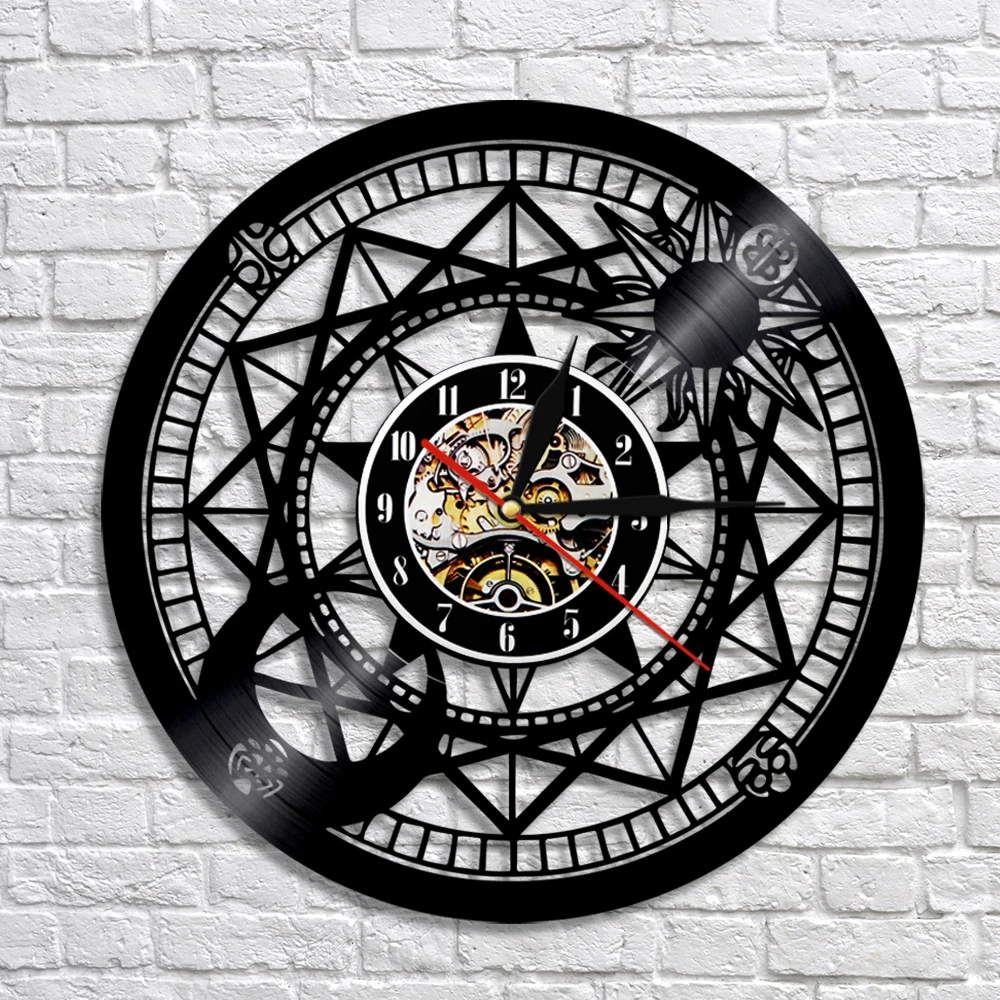 Astronomy Astrology Art Vinyl Record 3D Wall Clock Vintage Antique