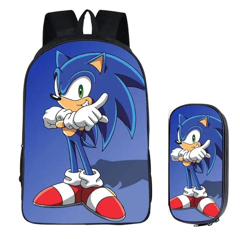 

Hot Super Mario Bros Sonic the Hedgehog School Bag for Kids Boy Backpack Children School Sets Pencil Bag Toddler Schoolbag