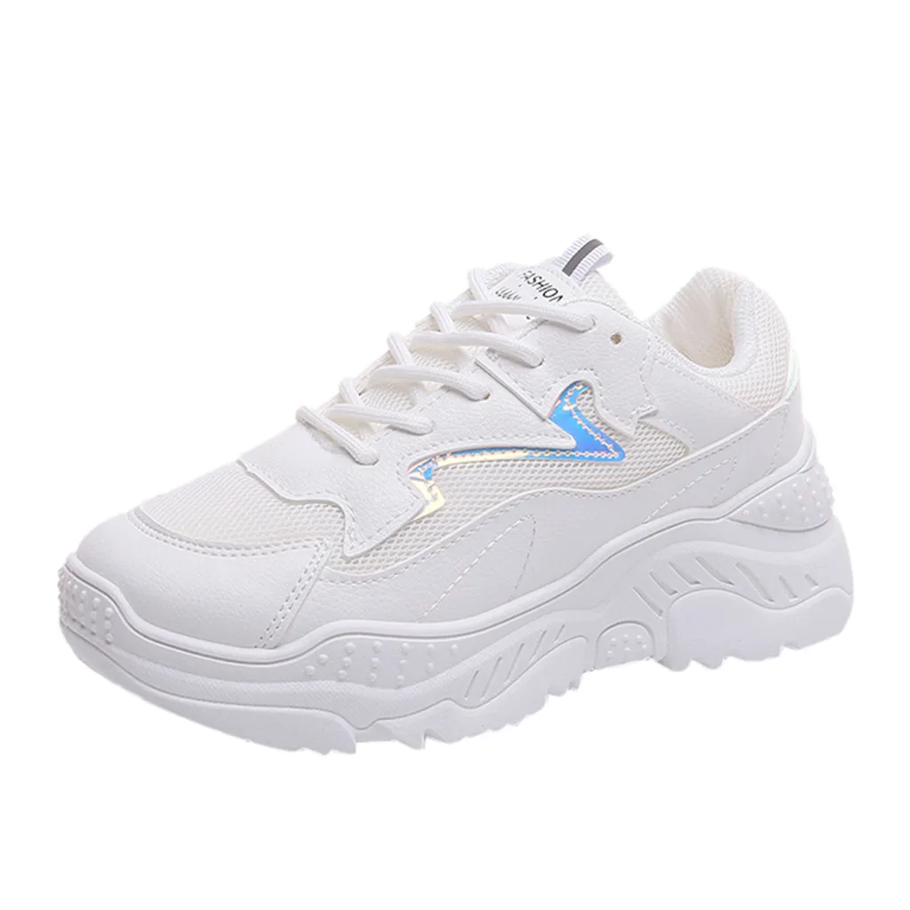 

SAGACE Sneakers Women Sport Shoes Lace-Up Beginner Rubber Fashion Mesh Round Cross Straps Flat Sneakers Shoes 2019