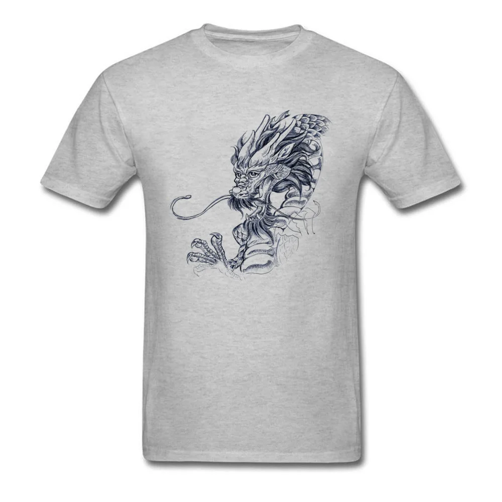 Normal Friendly Dragon Slim Fit Short Sleeve Summer Tees 2018 New Fashion Crew Neck Cotton Sweatshirts Youth T Shirt Friendly Dragon grey