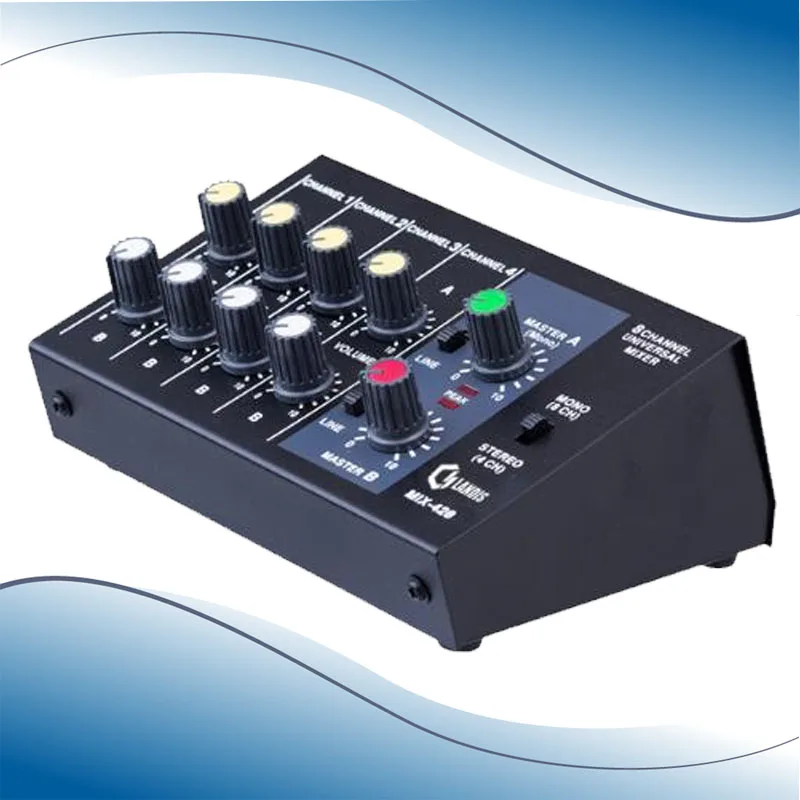 MIX428 mini 8 way mixer home front tuning effect mixing microphone expanderin Microphones from