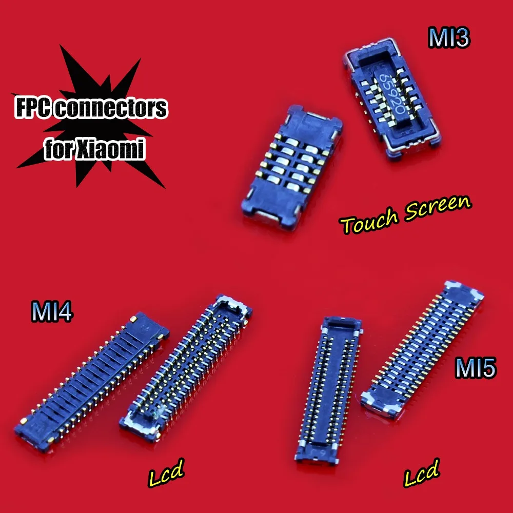 

1PCS Touch Screen Digitizer LCD Display FPC Connector Plug MotherBoard Pin For XIAOMI 3 4 5 MI3 MI4 MI5