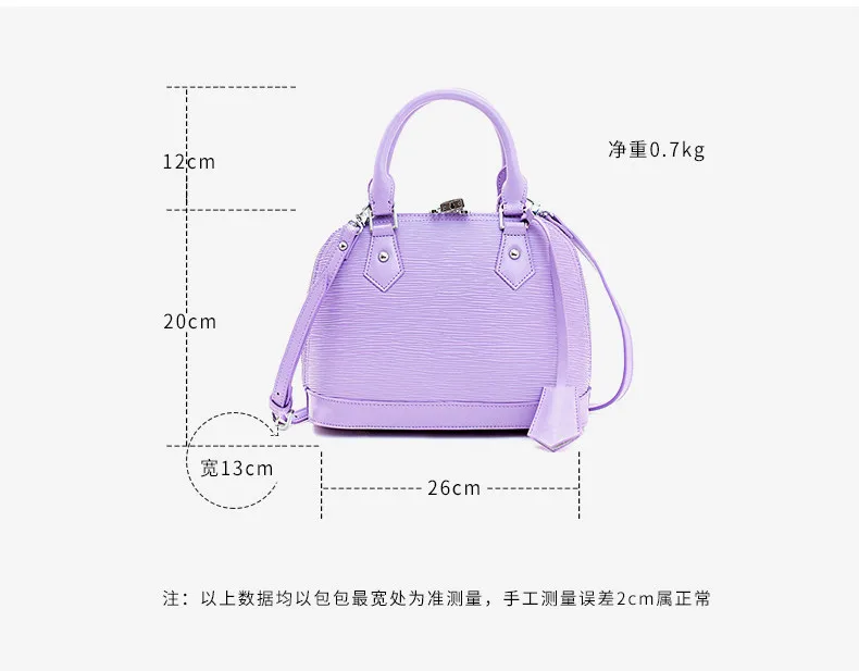 New Cowhide Female Entrapment Signature Shell cow Leather Female Packets Shoulder Hand Strap Bag