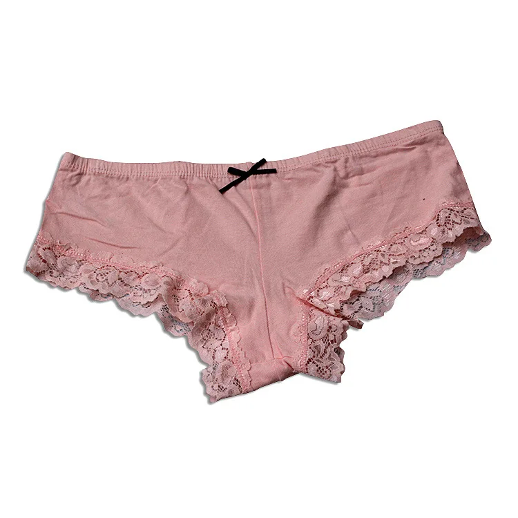 

1PCS Plus Size Underwear Cotton Panties For Women Briefs Cotton With Lace Solid Underpants XXL XXXL