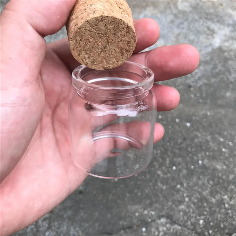 Glass Bottles 50ml 12pcs/lot Size 47*50*33mm With Cork