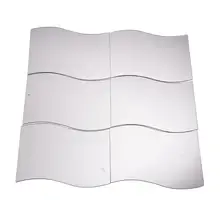 6Pcs/set 3D DIY Mirror Wall Sticker Wave Acrylic Mural Decal Removable Stickers Living Room Decoration Wall Decal Art Home Decor 3pcs set 3d removable room decoration wall stickers