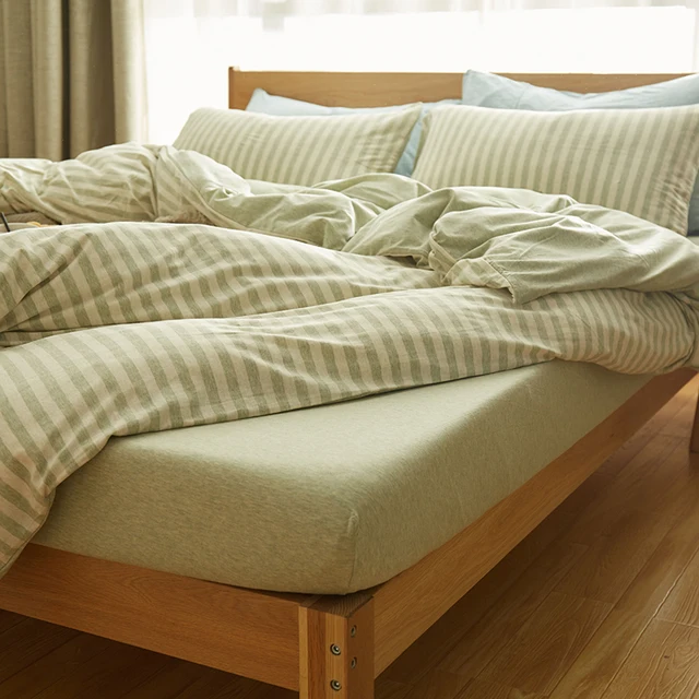 Multi Colors Stripes 100 Pure Knitted Cotton Bedding Set Queen King Multi Colors Stripes 100 Pure Knitted Cotton Bedding Set Queen King Size Duvet Cover Sets