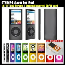 4TH 1.8″ LCD Screen Sport MP3 player External inserted TF Card,(no SD/TF Card),Video FM Radio Music HD MP3 Player,+Crystal Box