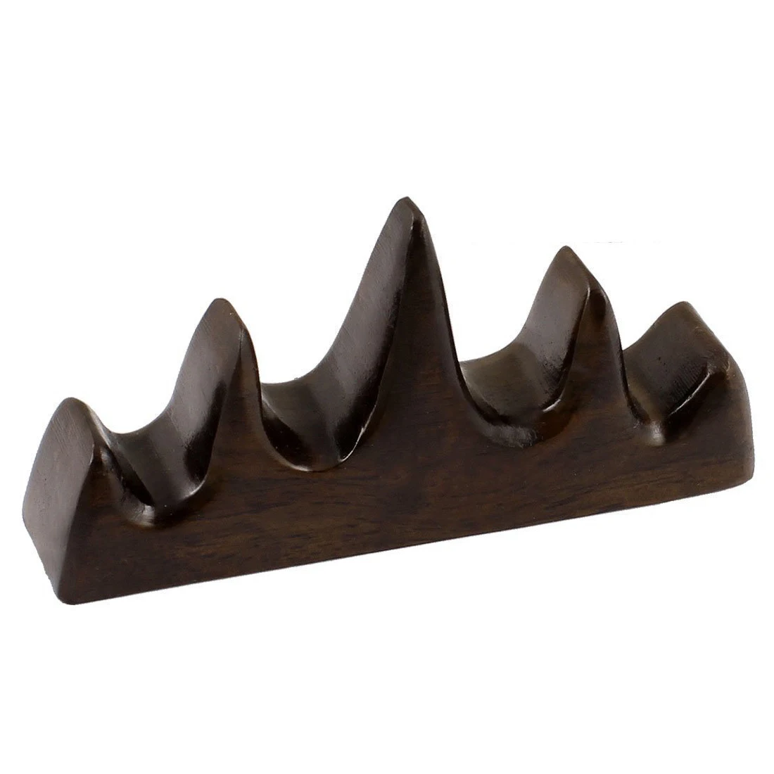 

5 PCS of Home School Coffee Color Wooden 4 Ports Chinese Writing Brush Holder