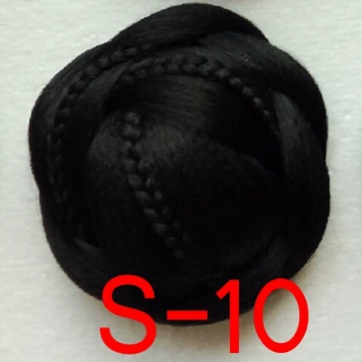 JOY& BEAUTY волосы синтетические пончик ролик шиньоны натуральный черный клип в прическа гулька волосы шиньон - Цвет: #30