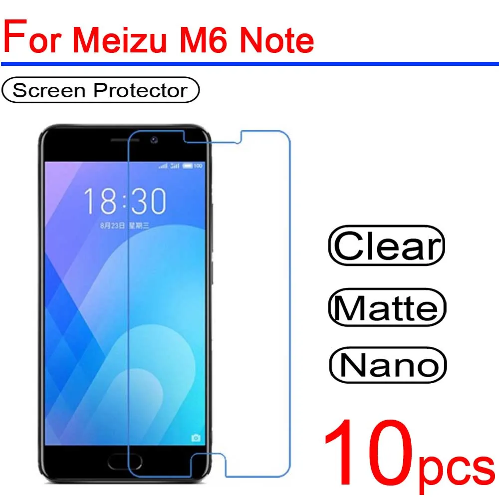 

10pcs Ultra Clear PET Soft LCD Screen Protectors Film Guard Cover for Meizu M5 M6 M5S M6S M5 M6 Note Meilan Protective Film