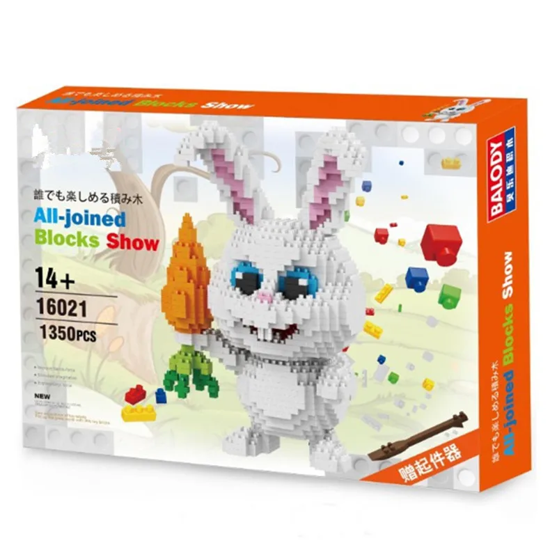 Lepin Cartoon movie Rabbit America Batman Anime figurines Self-assembly Building Blocks Toys Cartoon Diamond Micro Bricks DIY  (1)
