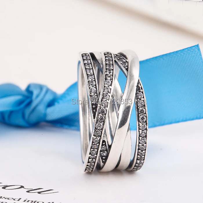 

Rings Compatible with Pandora Jewelry Newest Silver Ring with CZ Authentic 925 Sterling Silver Ring Free Shipping R08028