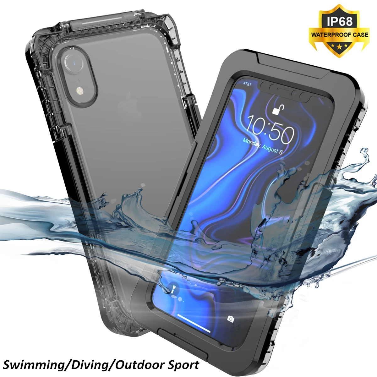 Для iPhone X XS Max водонепроницаемый чехол прозрачный Дайвинг спортивный