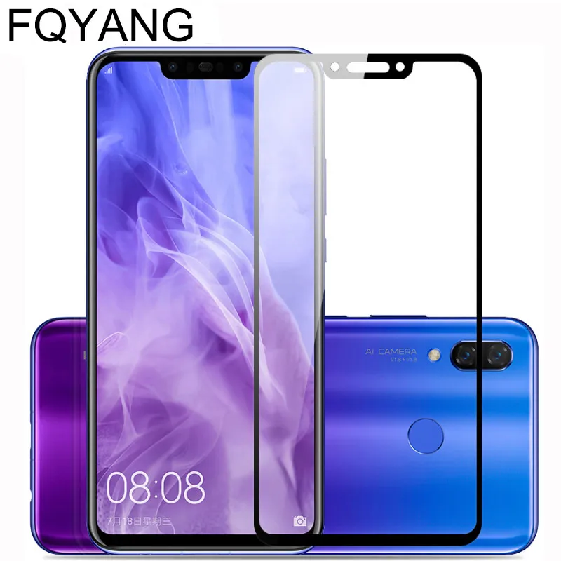 

FQYANG Full Cover Screen Protector Film Protecters Glass For HUAWEI Y7 Prime PRO 2018 Y9 2019 Mate 10 LITE Tempered Glass