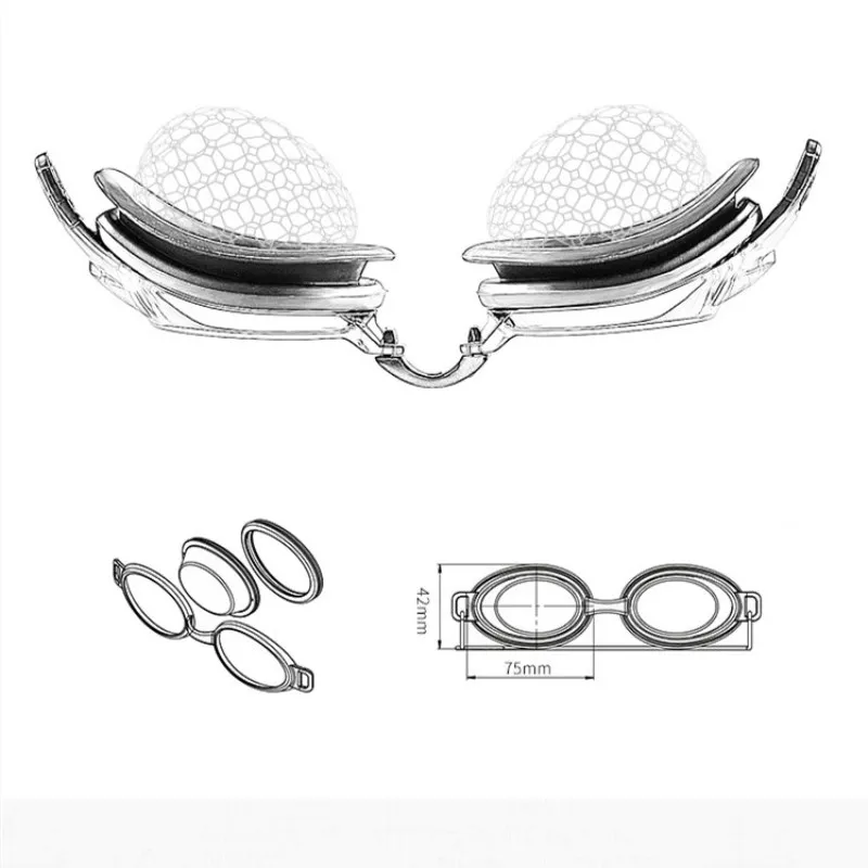 361 очки для плавания ming для взрослых и детей, очки для плавания ming, заглушка для ушей, профессиональные зеркальные очки для плавания, противотуманные очки для воды