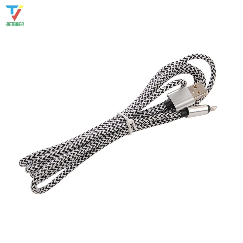 US $84.97 100pcsLot Metal Double Color Nylon Woven Twist Wire Micro 5pin 8pin TypeC Usb Data Sync Charger Cable Cord For Cell Phones