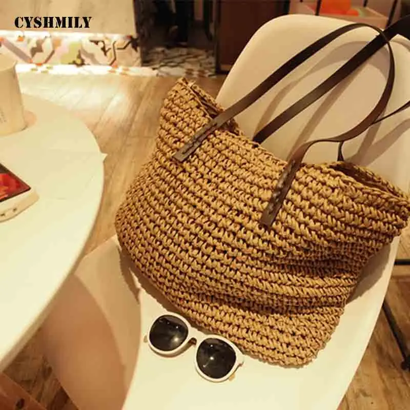 CYSHMILY новый дизайнерский ручной тканый ротанг женские сумки модные пляжные