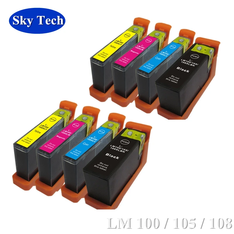 

8X Compatible Cartridge For Lexmark LM100 LM105 LM108 , For Lexmark S301 S302 S305 S405 S308 S408 S508 S608 , Pro 205 209 707