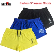 MUSCLE ALIVE Brand Clothing Bodybuilding Shorts Men Gold s Fitness Workout Casual Print Cotton short pants