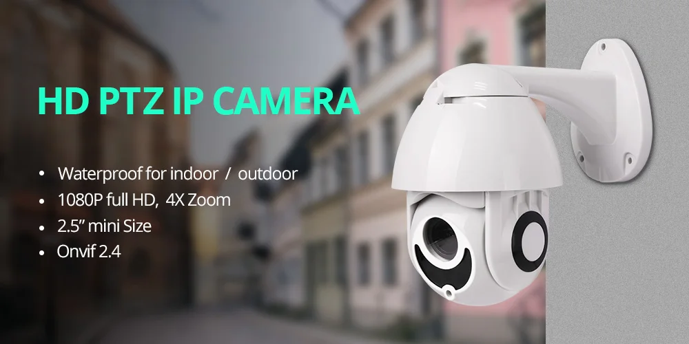 Weтранс PTZ IP камера наружная POE Onvif 1080P HD 4X Zoom 2," мини PTZ купольная камера CCTV для домашней безопасности Видео камера наблюдения