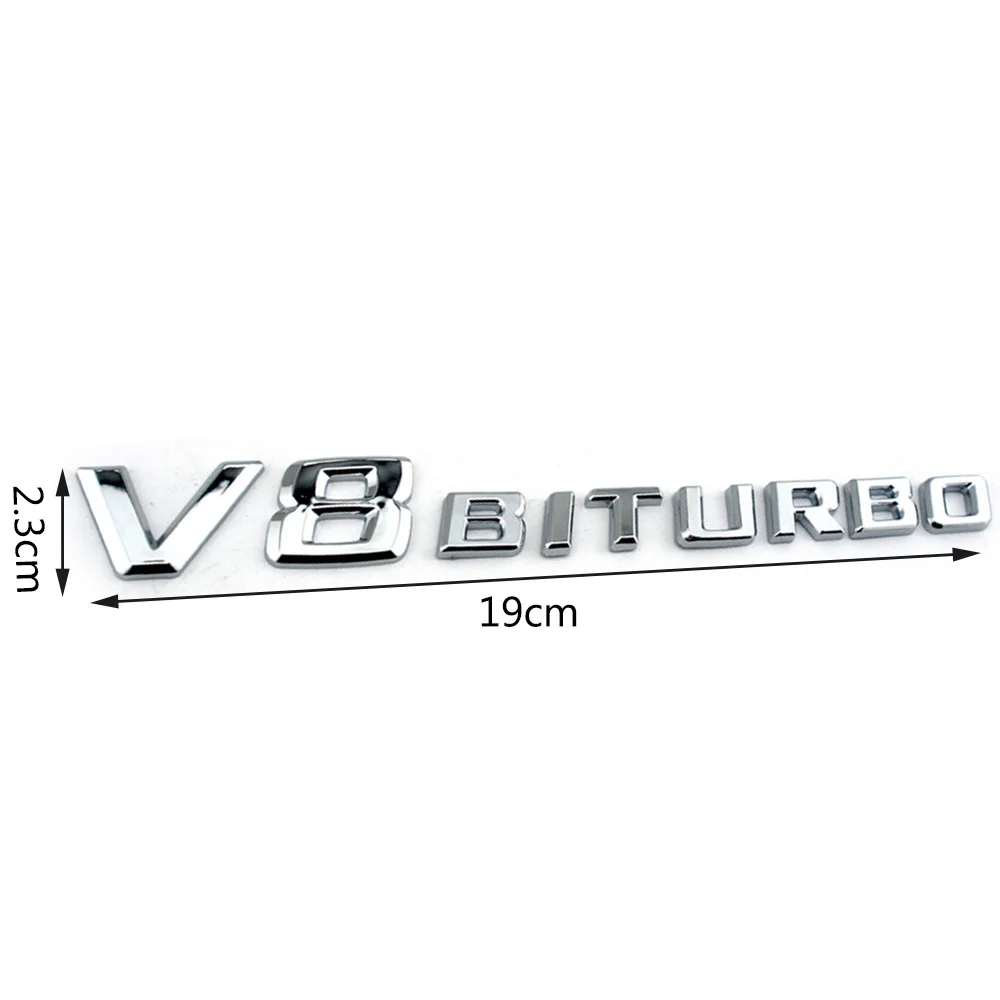 V8 BITURBO логотип автомобиля боковой Fender Стикеры для Mercedes Benz AMG CL SLK SLS W203 W204 W205 W210 W212 W211